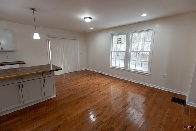 interior space featuring wood-type flooring