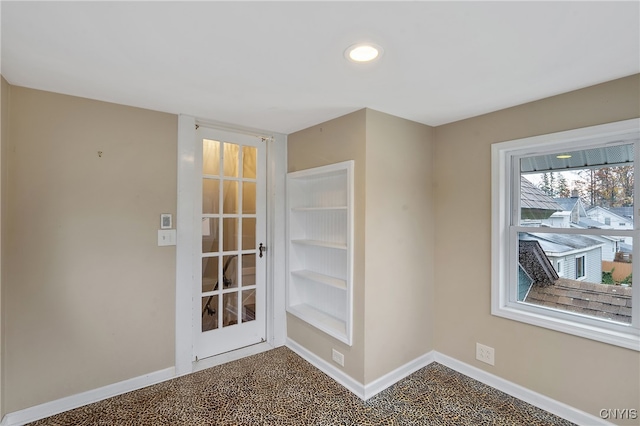 interior space with carpet flooring