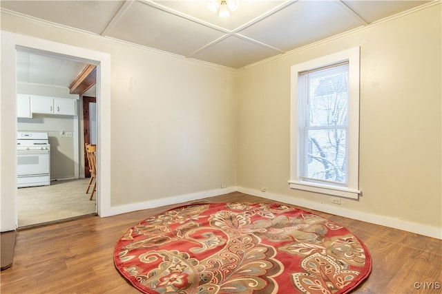 spare room featuring hardwood / wood-style floors