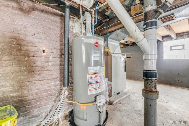 utilities featuring gas water heater