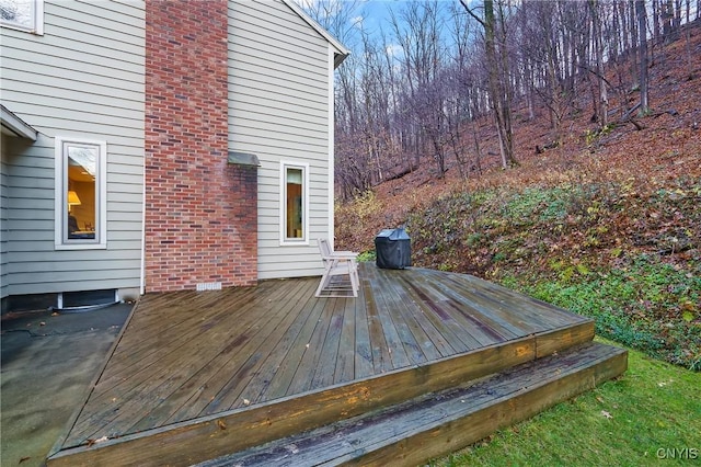 view of wooden deck