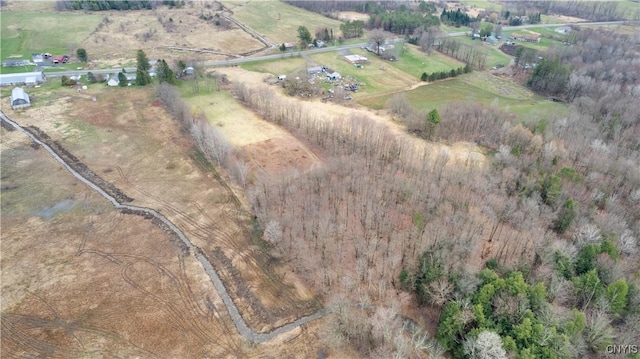 bird's eye view featuring a rural view