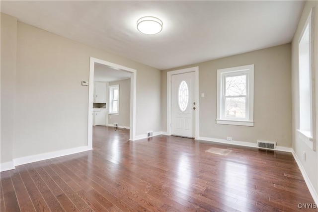 entryway featuring dark hardwood / wood-style flooring