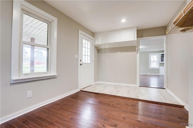 entryway featuring dark hardwood / wood-style floors