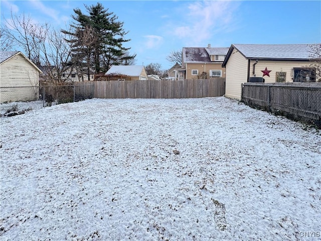 view of snowy yard