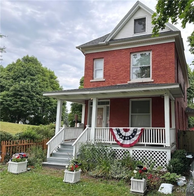 view of front of home with a porch