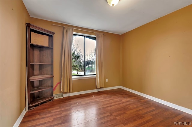 empty room featuring wood-type flooring