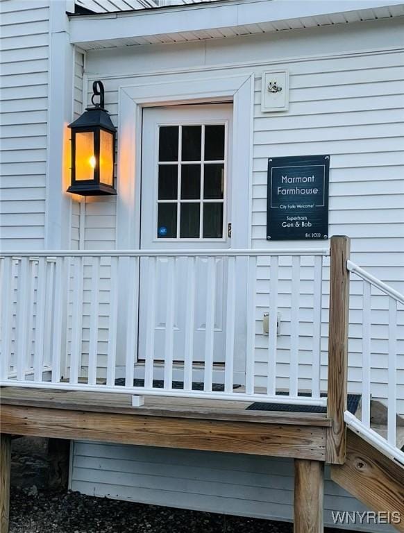 view of doorway to property