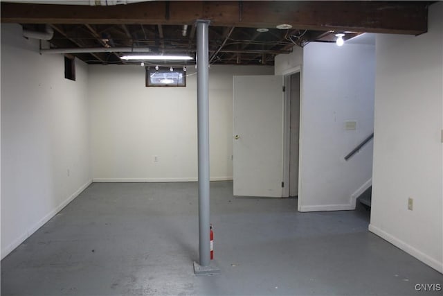 view of basement