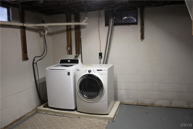 washroom featuring separate washer and dryer