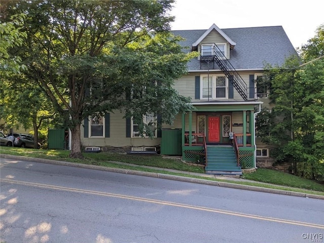 view of front of house with covered porch