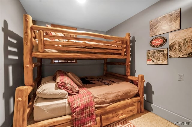 bedroom with carpet floors