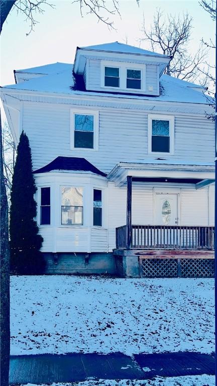 exterior space with covered porch