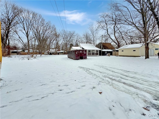 view of snowy yard