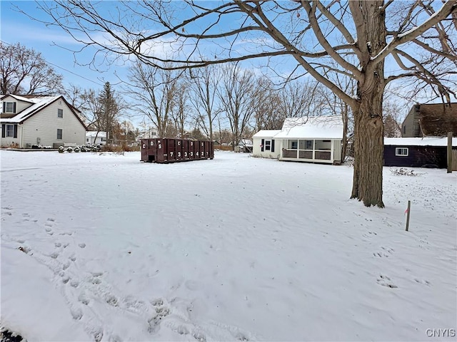 view of snowy yard