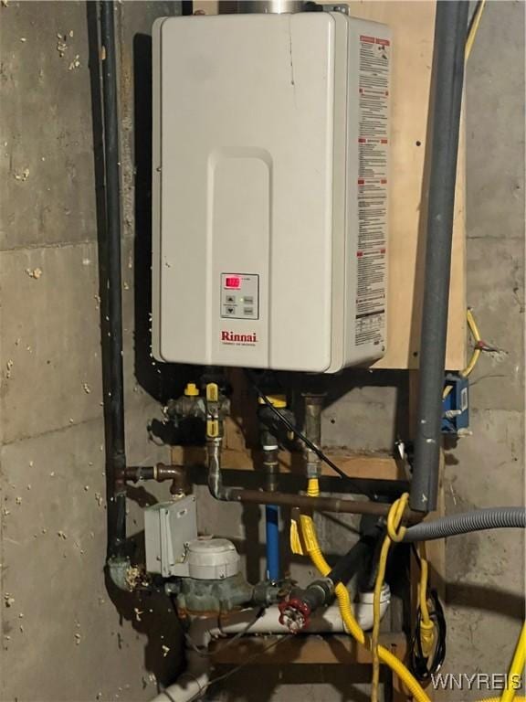 utilities featuring tankless water heater