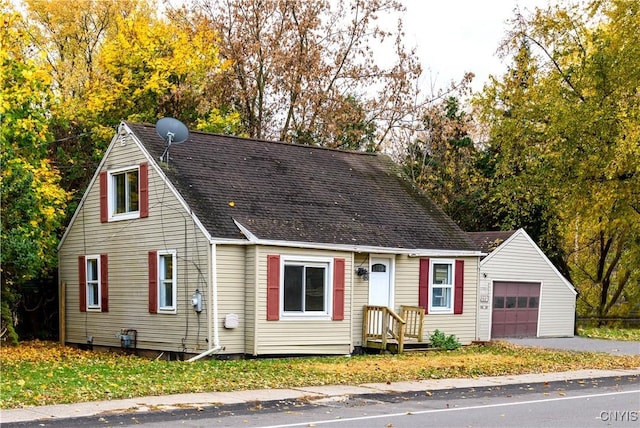 view of new england style home