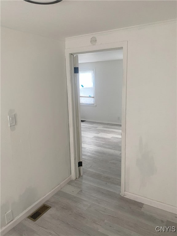 hall featuring light hardwood / wood-style floors