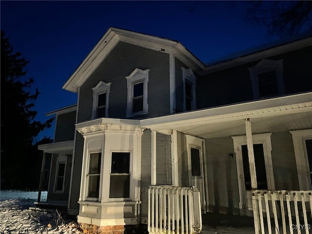 exterior space featuring covered porch