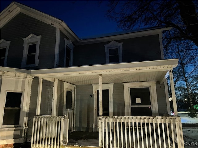 exterior space with covered porch