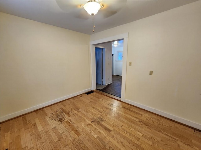 empty room featuring light hardwood / wood-style floors