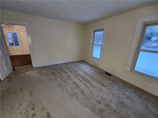 unfurnished room featuring carpet flooring and a wealth of natural light