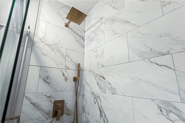 room details with tiled shower