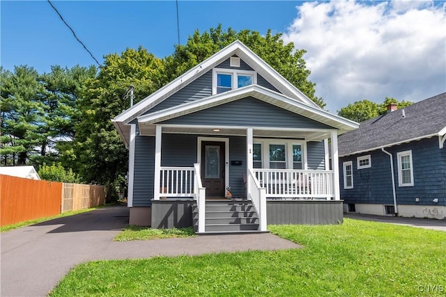 bungalow-style home featuring covered porch