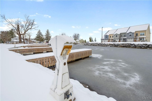 view of dock area