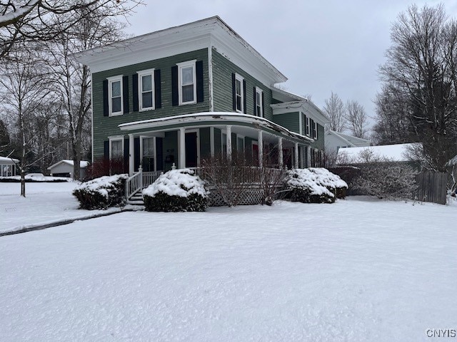 exterior space featuring covered porch