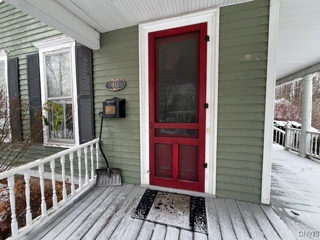 view of doorway to property