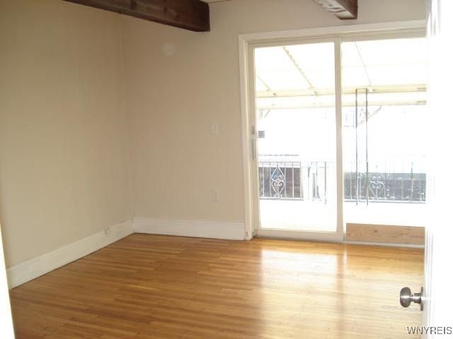 doorway featuring light hardwood / wood-style floors