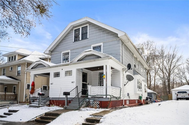 view of front of home featuring a porch