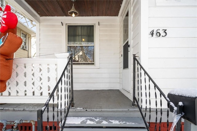 view of doorway to property