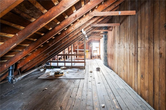 view of attic