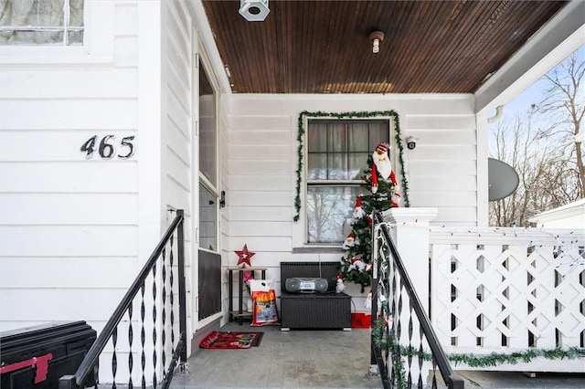 view of doorway to property