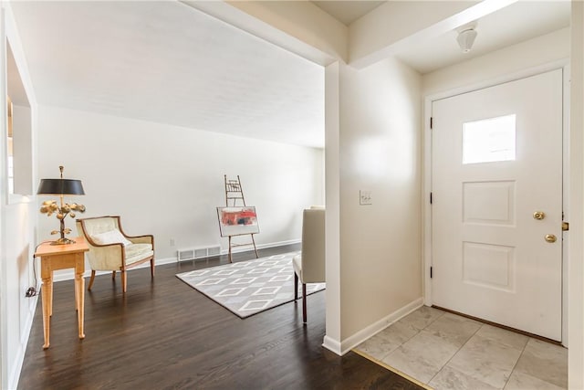 entrance foyer with wood-type flooring