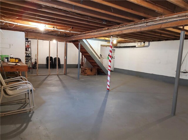 view of basement