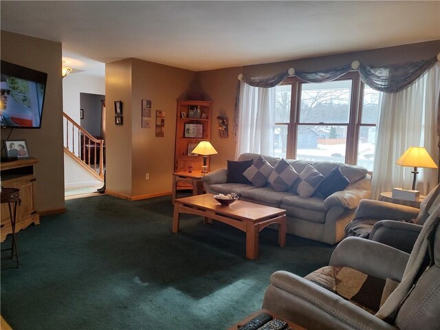 view of carpeted living room