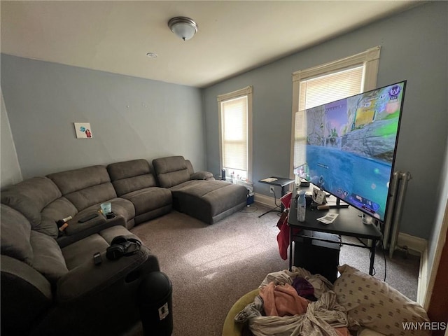 view of carpeted living room