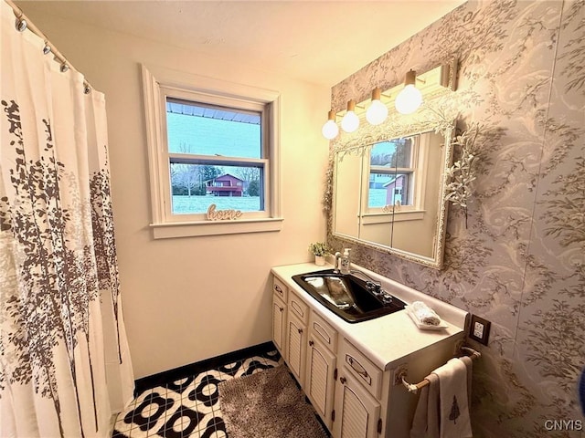 bathroom featuring vanity