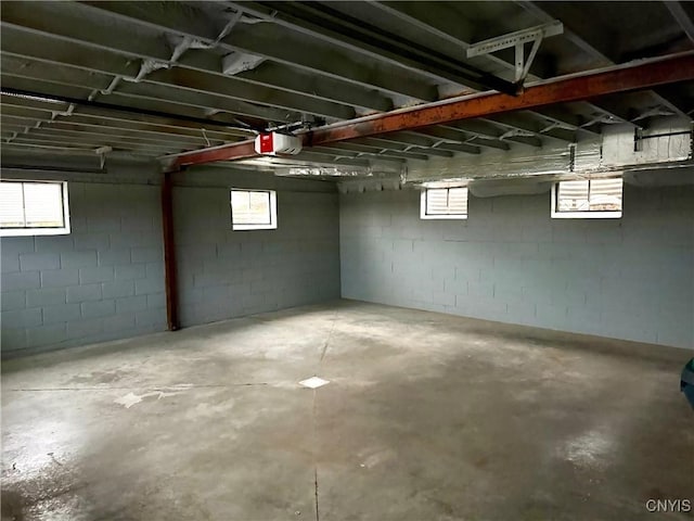 view of basement