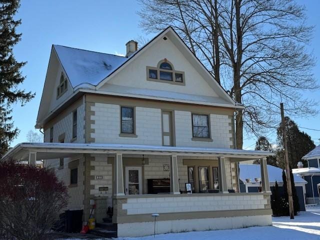 view of front of home with a porch