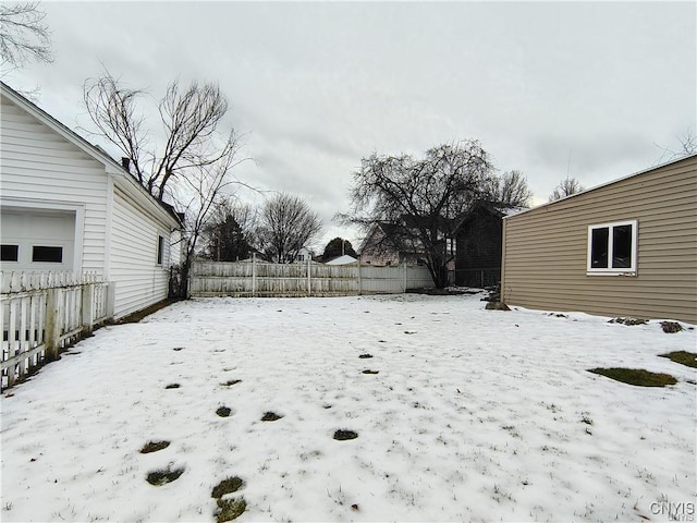 view of snowy yard