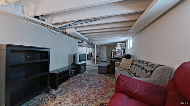 view of basement