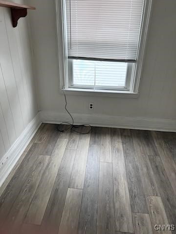 empty room featuring hardwood / wood-style floors