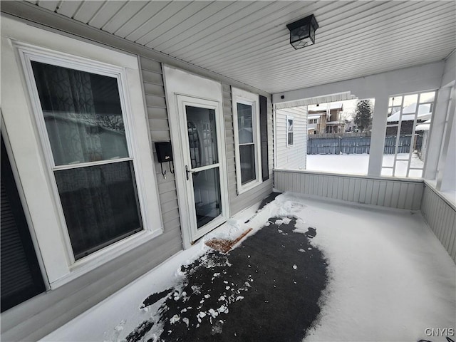 view of sunroom / solarium