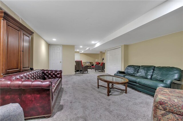 view of carpeted living room