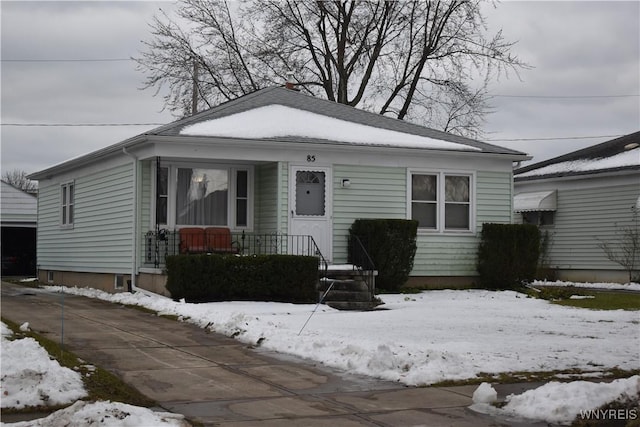 view of bungalow-style home