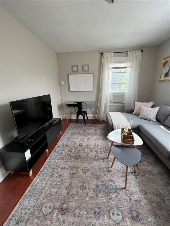 living room featuring hardwood / wood-style floors